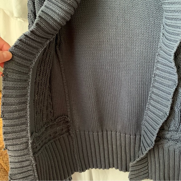 Mossimo Knitted Cardigan 100% Cotton Size Medium Slate Gray / Women’s Cardigan. - Picture 8 of 17